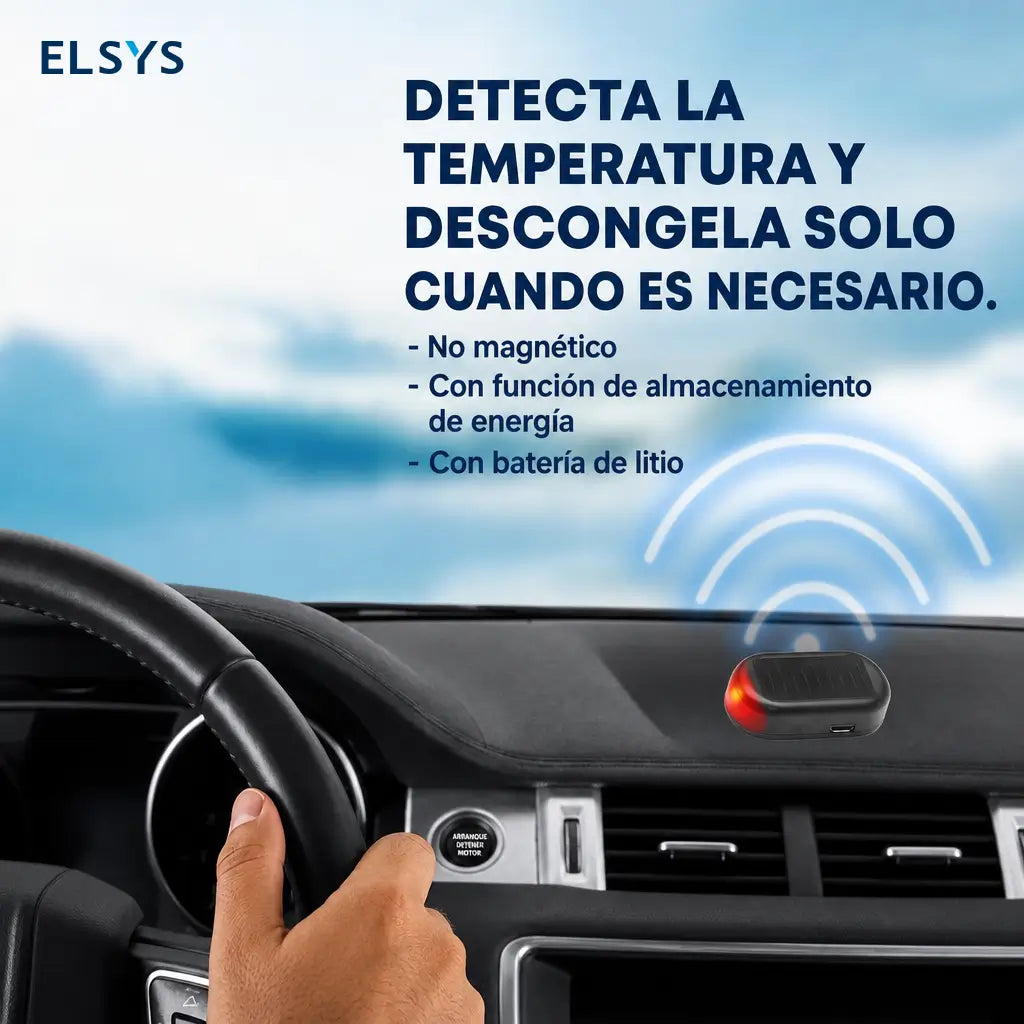 Dispositivo anticongelante electromagnético para auto con carga USB y solar, ayuda a retirar nieve y hielo en estacionamiento exterior de invierno