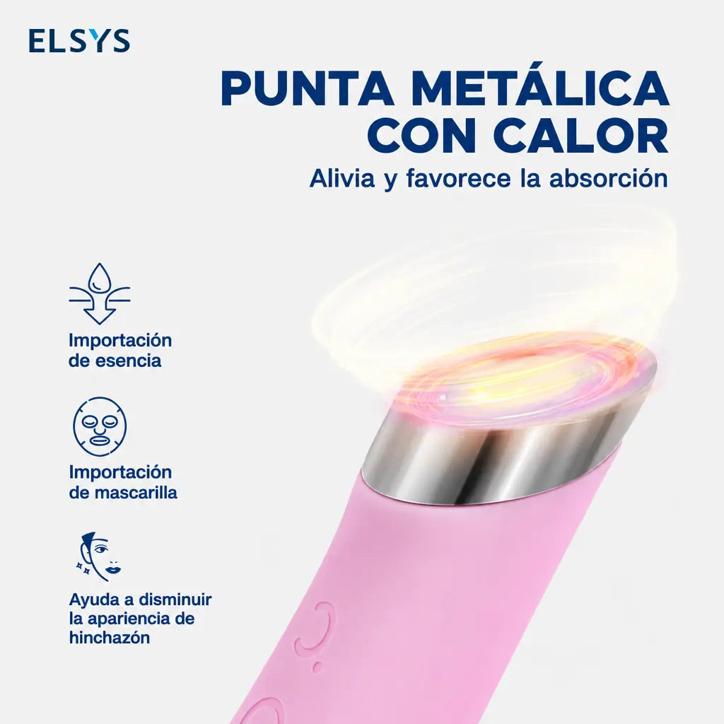 Cepillo facial eléctrico de silicón con calor 40°C y 5 vibraciones para limpieza profunda y exfoliación diaria en todo tipo de piel