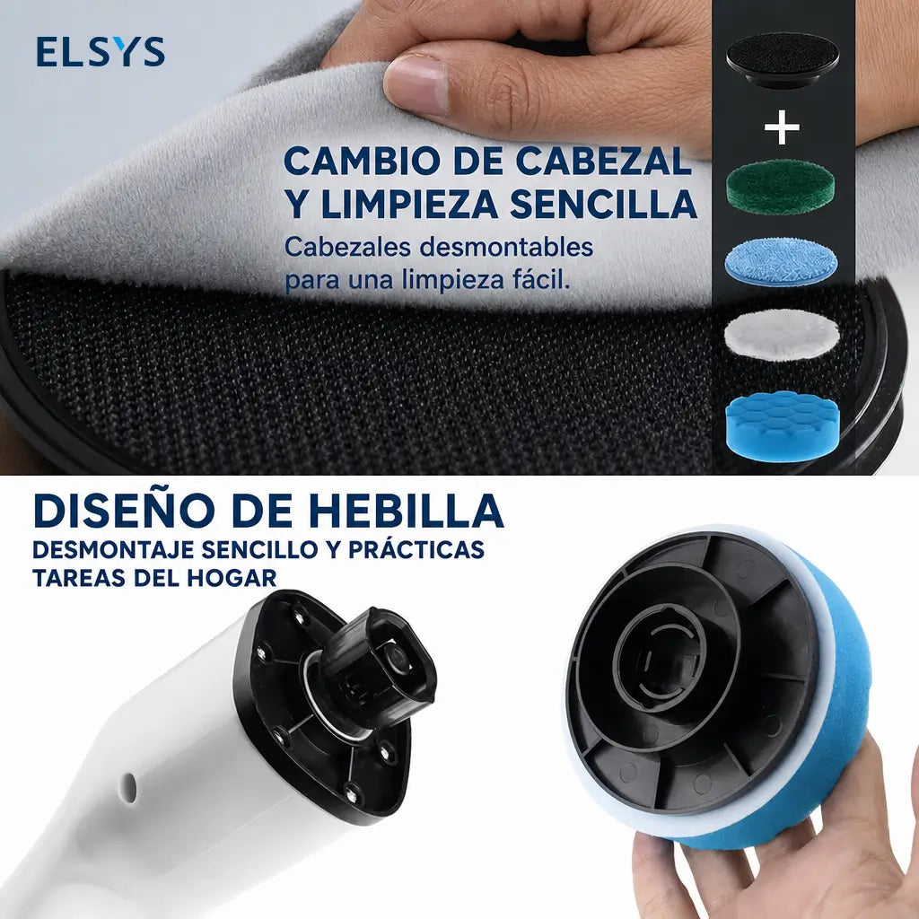 Cepillo eléctrico giratorio 7 en 1 inalámbrico con doble velocidad para limpiar baños, pisos, tinas, tapetes y techos en casa fácilmente