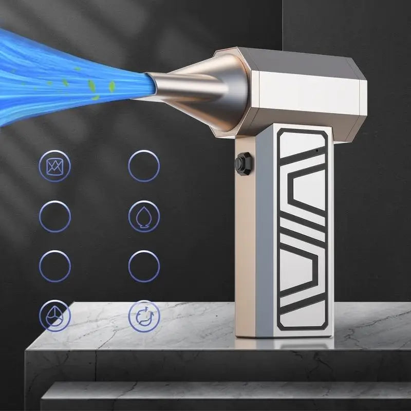 Soplador de Aire Eléctrico de 110,000 RPM, Minisoplador Recargable de 4 Velocidades con 5 Boquillas, Herramienta de Limpieza para Computadora, Teclado y Auto