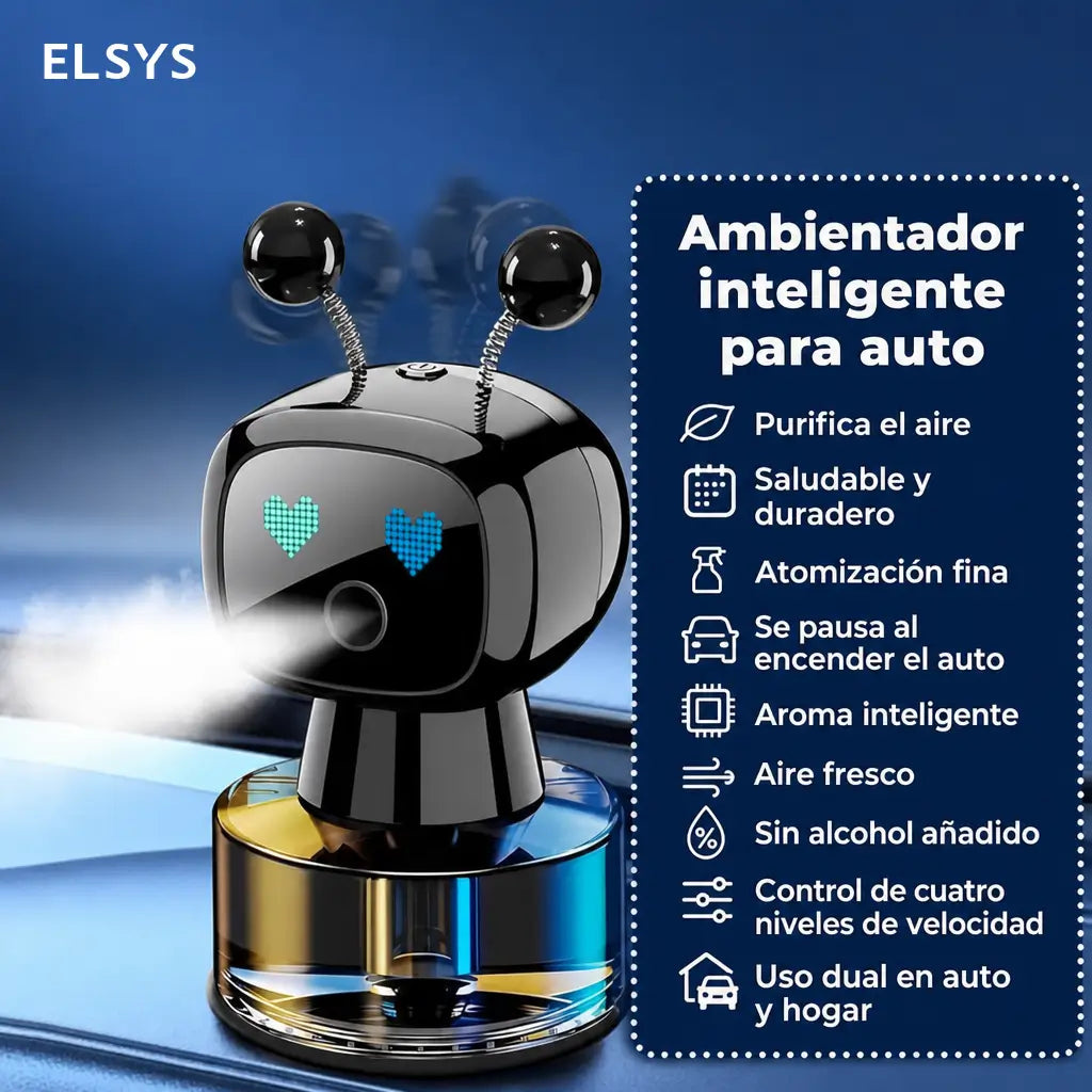 Difusor aromatizante inteligente para auto con sensor IA, spray USB recargable y fragancia cologne para casa y viajes de uso diario