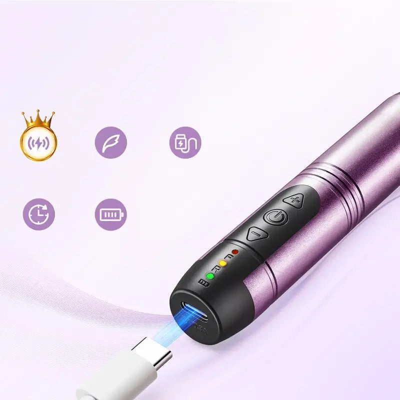 Pulidor de Uñas Eléctrico Inalámbrico Profesional: Kit de Pedicura Portátil, Lima Eléctrica para Pies, Lámpara UV LED y Accesorios de Cuidado para Cutículas y Uñas
