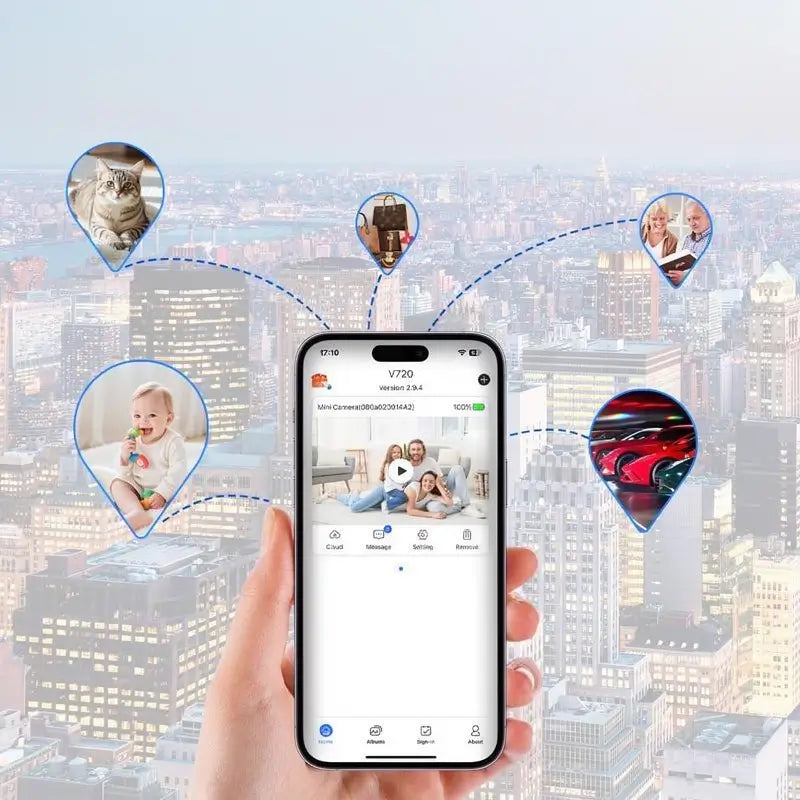 Cámara de Seguridad WiFi para Interiores, Mini Cámara Inalámbrica con Visión Nocturna, Monitor para Bebés y Mascotas, Alertas de Movimiento Remotas, Compatible con Celulares y Tablets