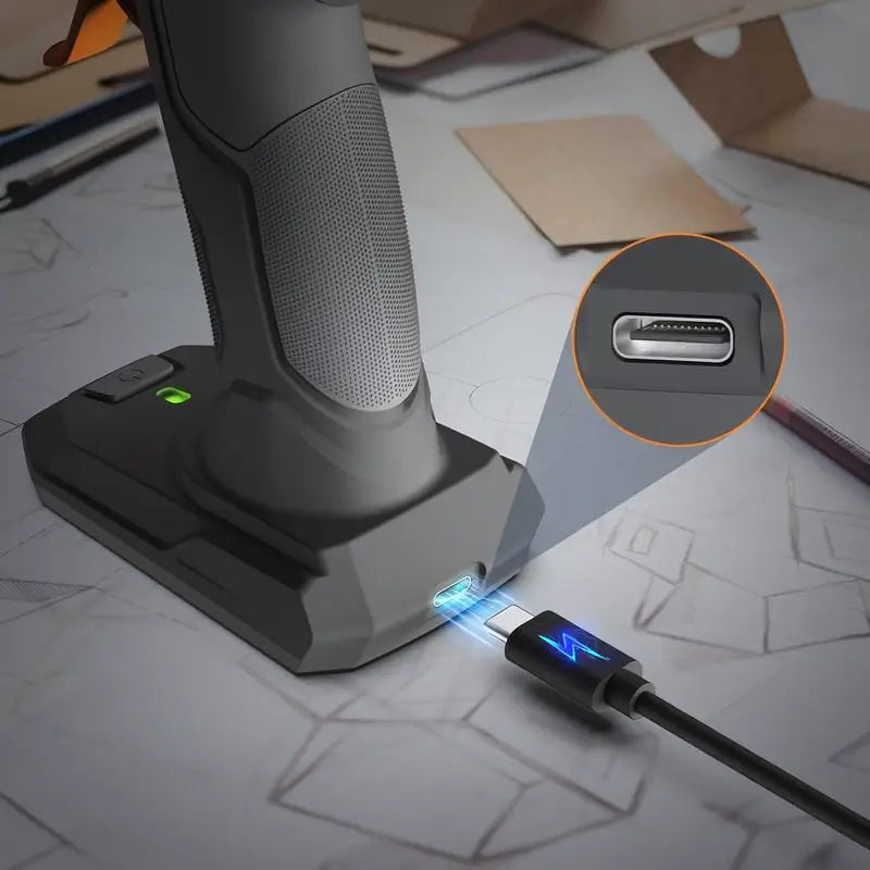 Pistola de Silicón Inalámbrica Recargable USB-C con 25 Mini Barras de Adhesivo - Kit para Manualidades y Regalo de San Valentín, Antigoteo y Ergonómica
