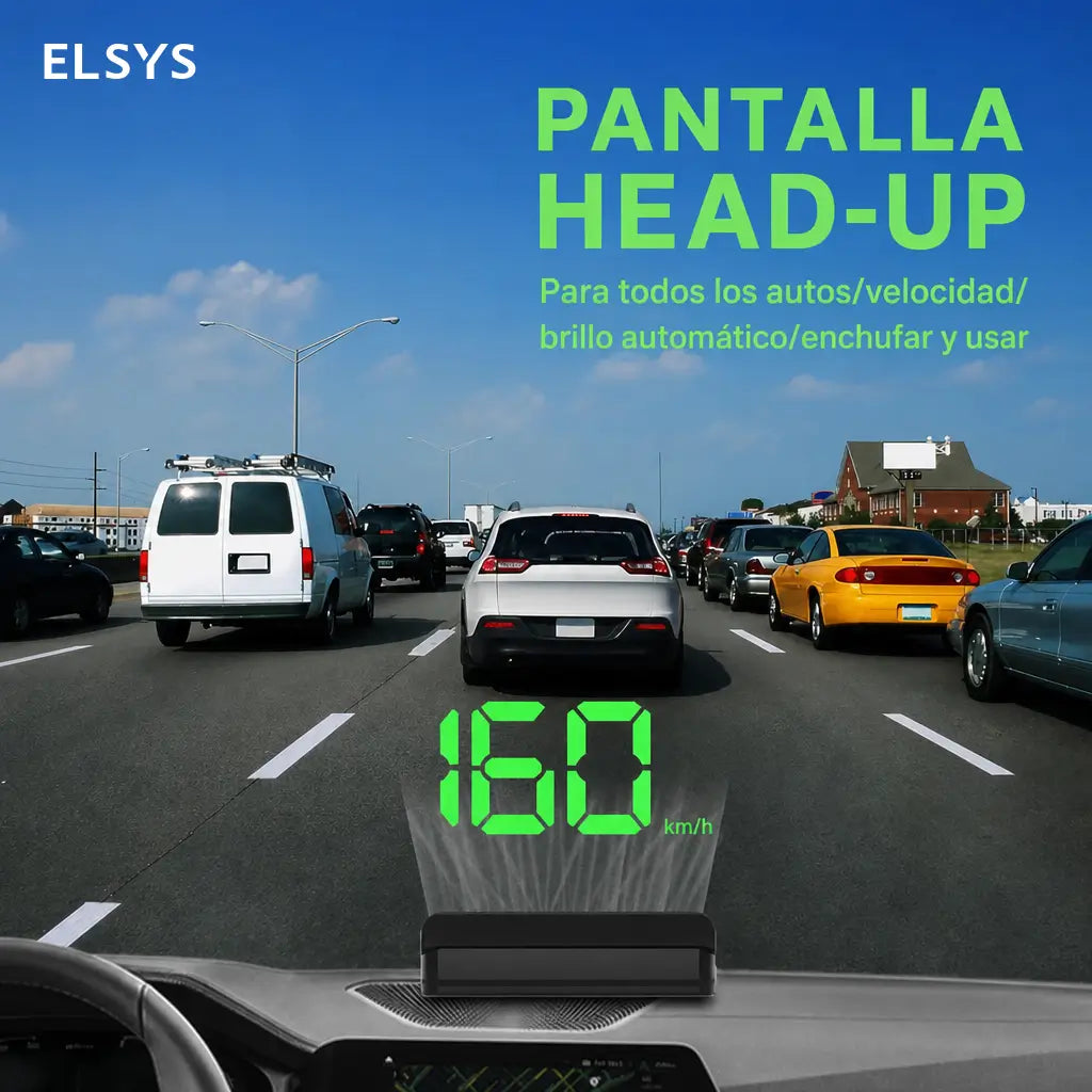 Velocímetro digital HUD GPS K1 con brillo automático y proyección en parabrisas para autos, camionetas, motos y lectura clara en carretera