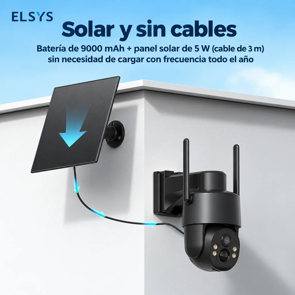 Cámara de seguridad solar 4G con visión nocturna