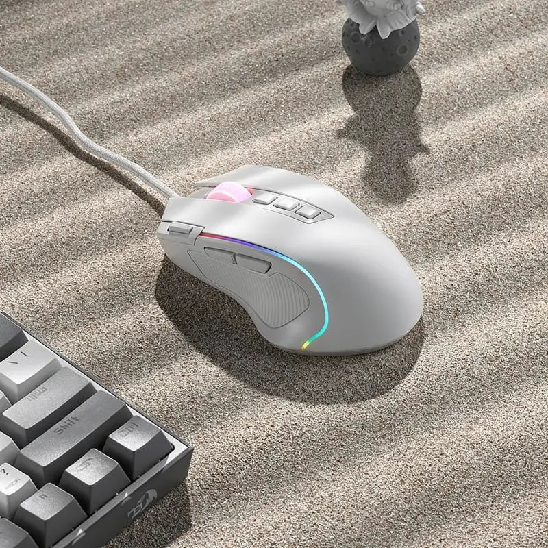 Mouse Gamer Alámbrico Óptico M612 Predator con RGB, 8000 DPI, 11 Botones Programables y 5 Modos de Retroiluminación, Botón de Disparo Rápido