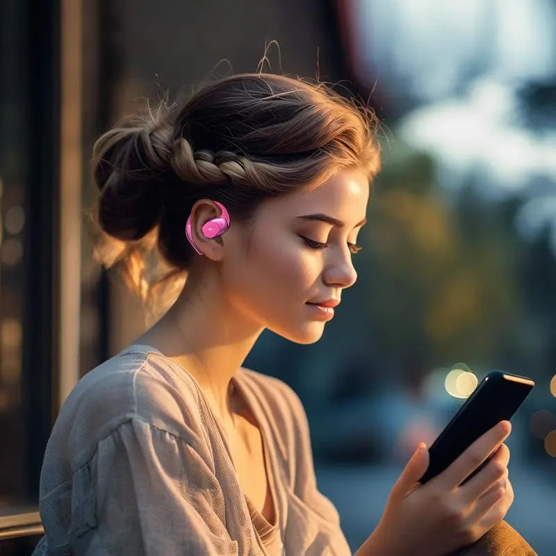 Audífonos Deportivos S09 Inalámbricos de Oído Abierto Bluetooth 5.4, con Reducción de Ruido, Impermeables IPX5 y Micrófono Integrado