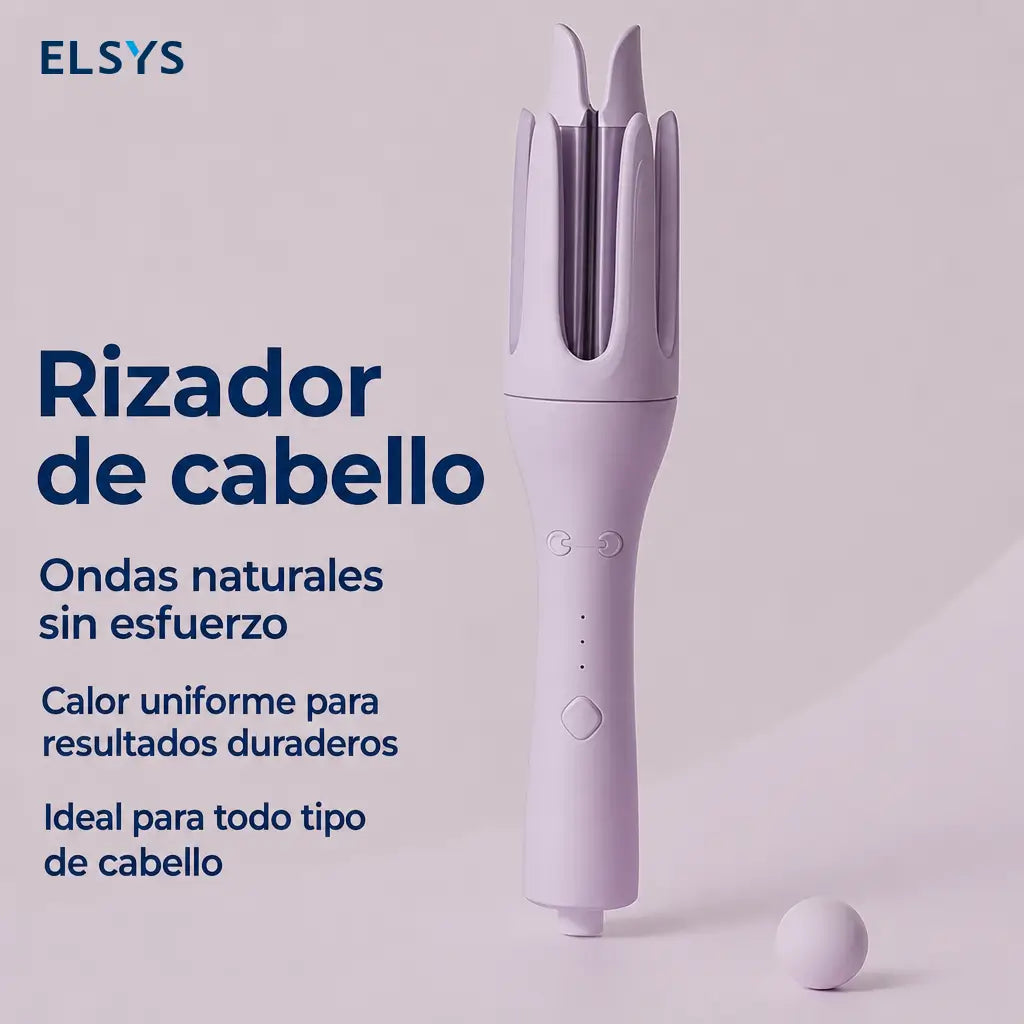 Rizador automático de cabello 32 mm con cerámica de turmalina, 3 temperaturas y giro 360° para ondas fáciles en casa diarias