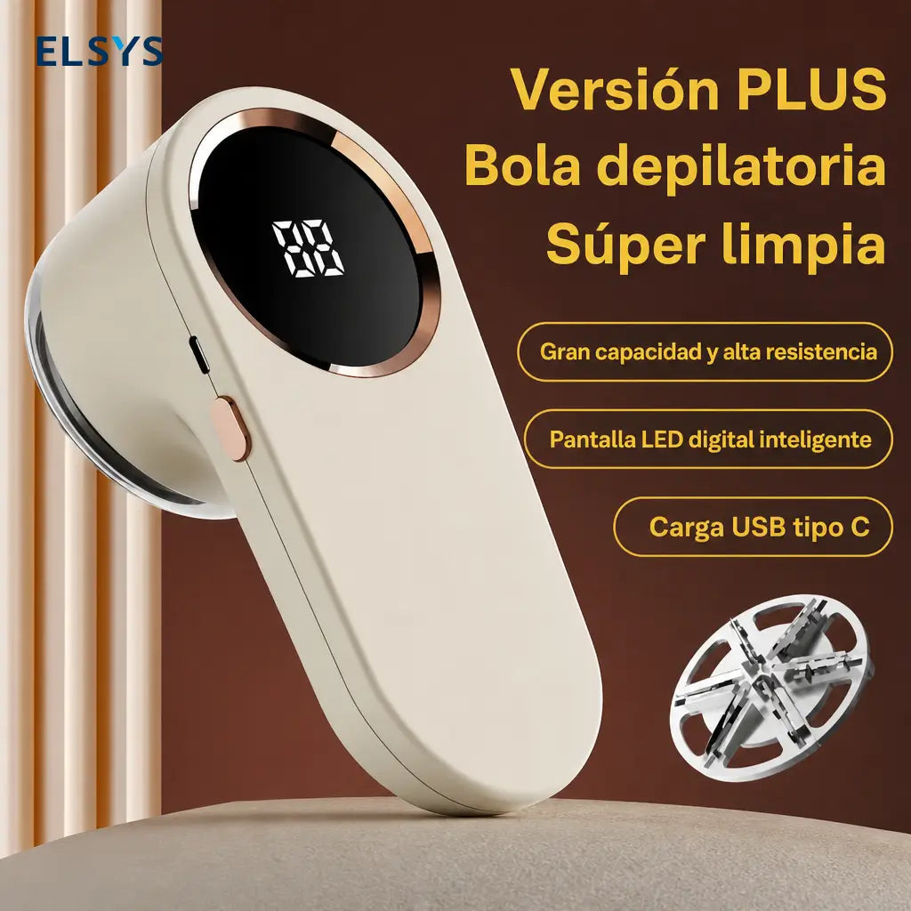 Máquina quitapelusas portátil USB Type-C con cubierta protectora para renovar ropa, muebles tapizados y alfombras en minutos sin ocupar mucho espacio
