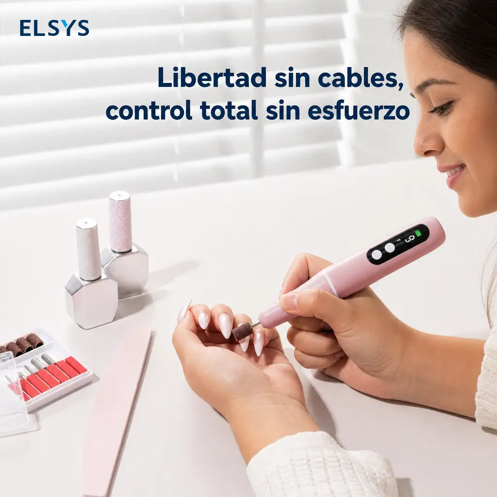 Lima eléctrica recargable para uñas 20000 RPM con 9 velocidades, ideal para manicure y pedicure en casa o salón preciso y portátil
