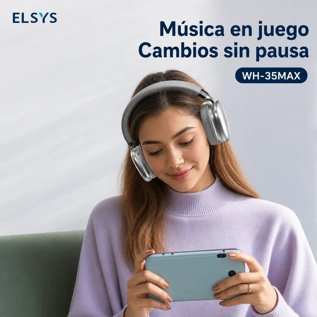 Audífonos Bluetooth 5.3 con cancelación de ruido, sonido HIFI y micrófono para gaming, música y llamadas en celular iPhone y Android