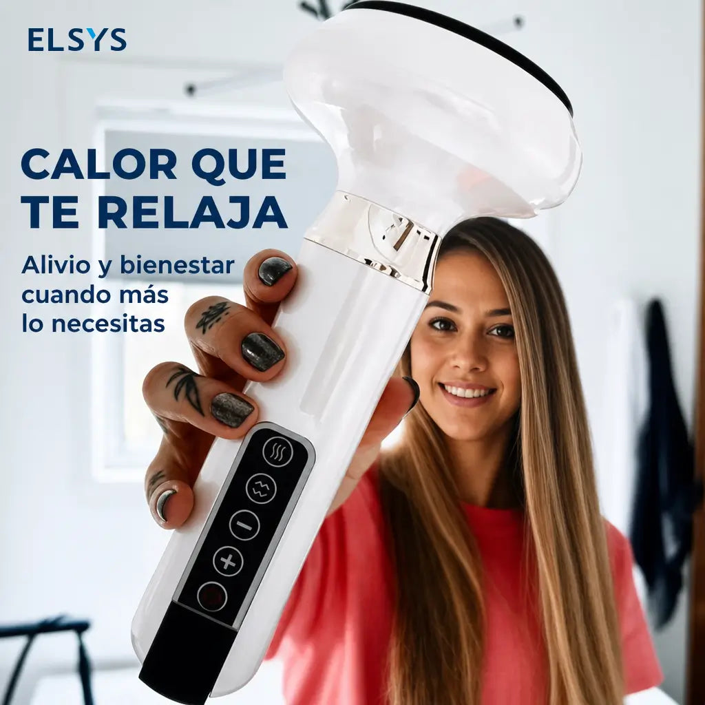Masajeador anticelulitis con calor infrarrojo y pantalla LED para piernas, brazos y rutina corporal en casa de cuidado personal diario cómodo