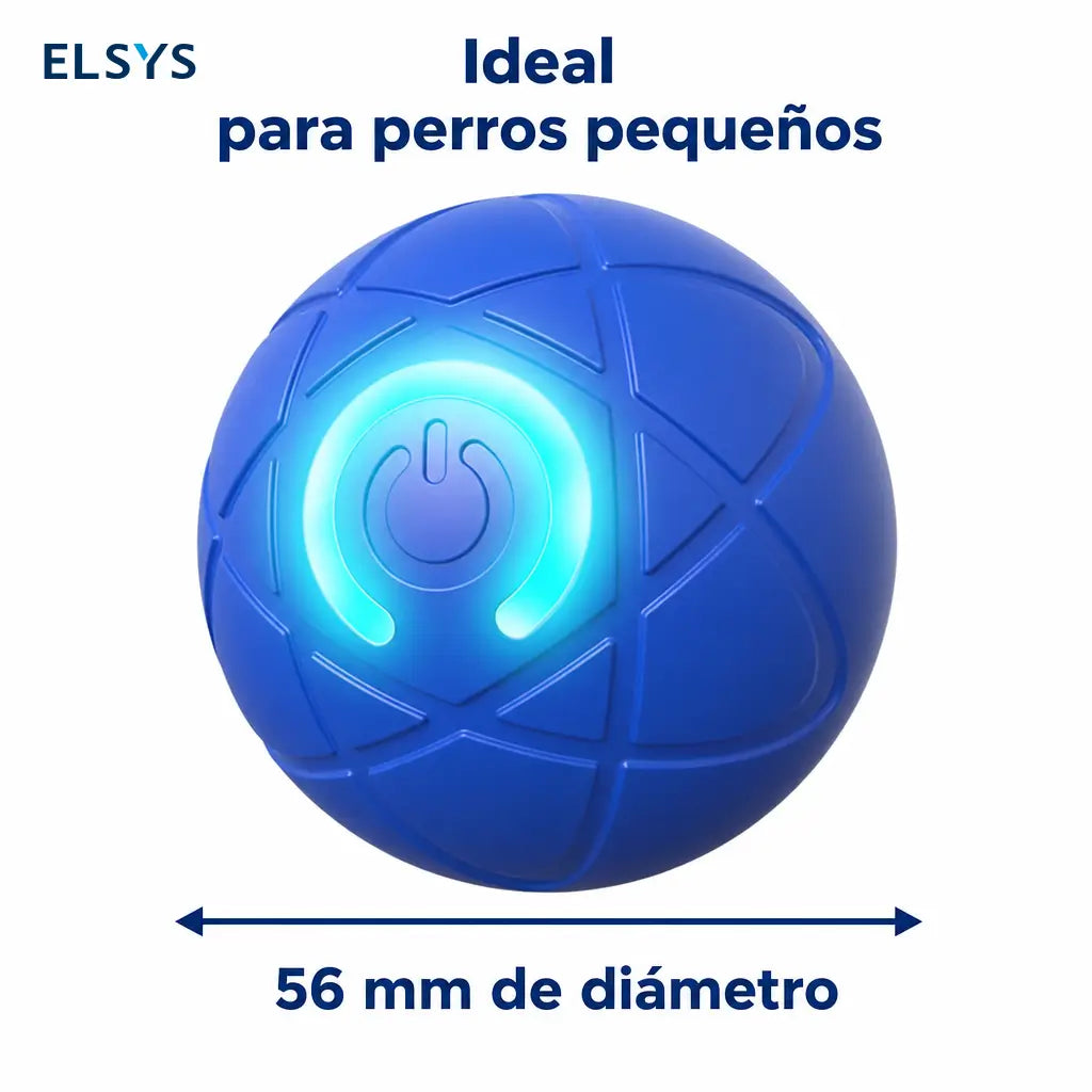 Pelota interactiva vibratoria para perros pequeños y medianos, con luz LED, recargable USB y activación por mordida para juego en casa