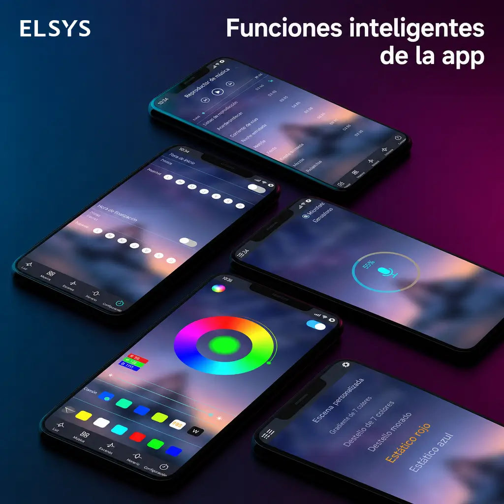 Tira LED neón RGB flexible con sincronización musical, IP67 y control por app para decoración en recámaras, setup gamer y exteriores