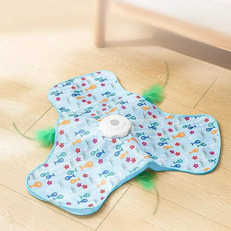 Juguete de Caza con Cubierta para Gatos, Plataforma Giratoria Eléctrica Automática para Mascotas con Diseño de Juego Independiente para Alivio de Estrés
