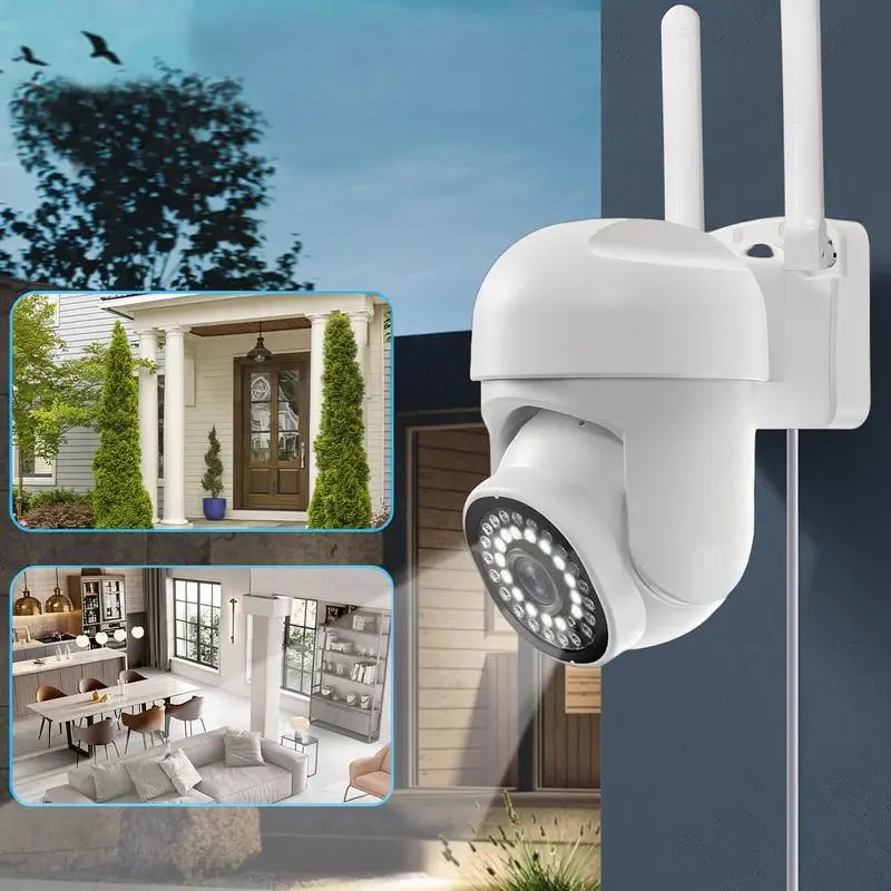 Cámara de Seguridad 3MP, Video 2K HD con Visión Nocturna a Color, Rotación de 360°, WiFi 2.4Ghz, Detección de Movimiento y Audio Bidireccional - Fácil Instalación para el Hogar