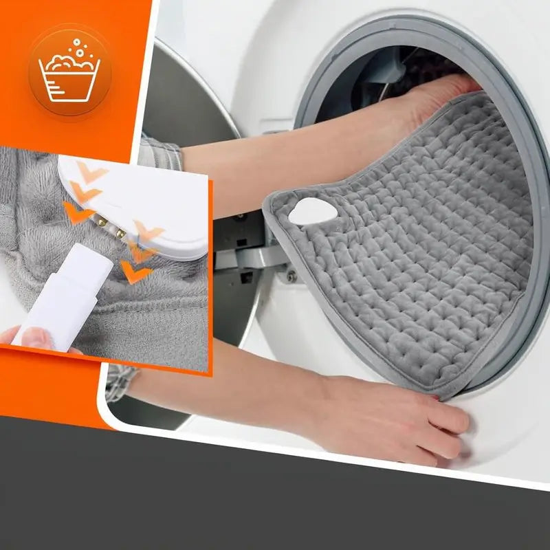 Almohadilla Térmica Eléctrica para Cintura - 9 Niveles de Calor y 4 Ajustes de Temporizador - Cojín Térmico Ajustable para Espalda, Cólicos, Abdomen y Hombros - Enchufe de Reino Unido