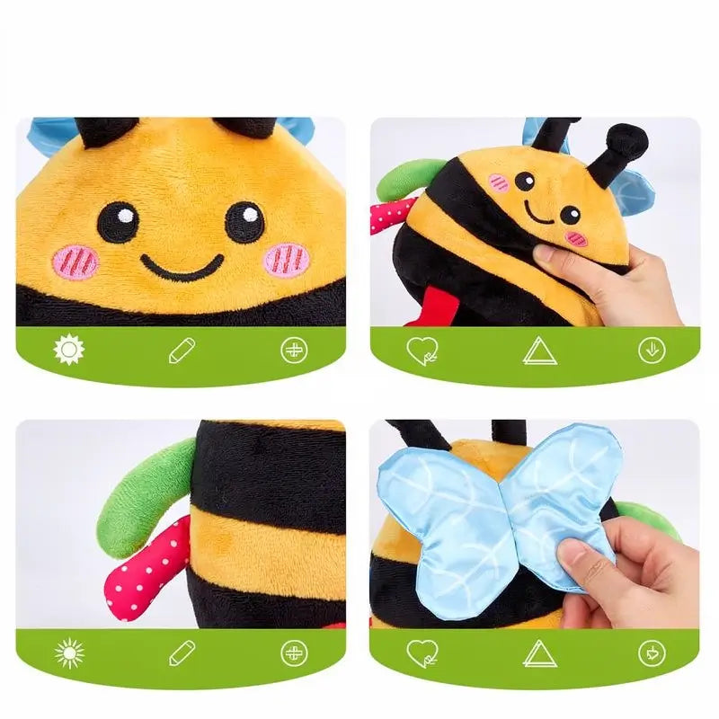 Juguete para Bebé de 6 a 12 Meses - Abeja de Peluche Musical que Gatea y Baila, Interactiva con 48 Canciones y Función de Repetir Voz, Ideal para Tummy Time y Estimulación Temprana
