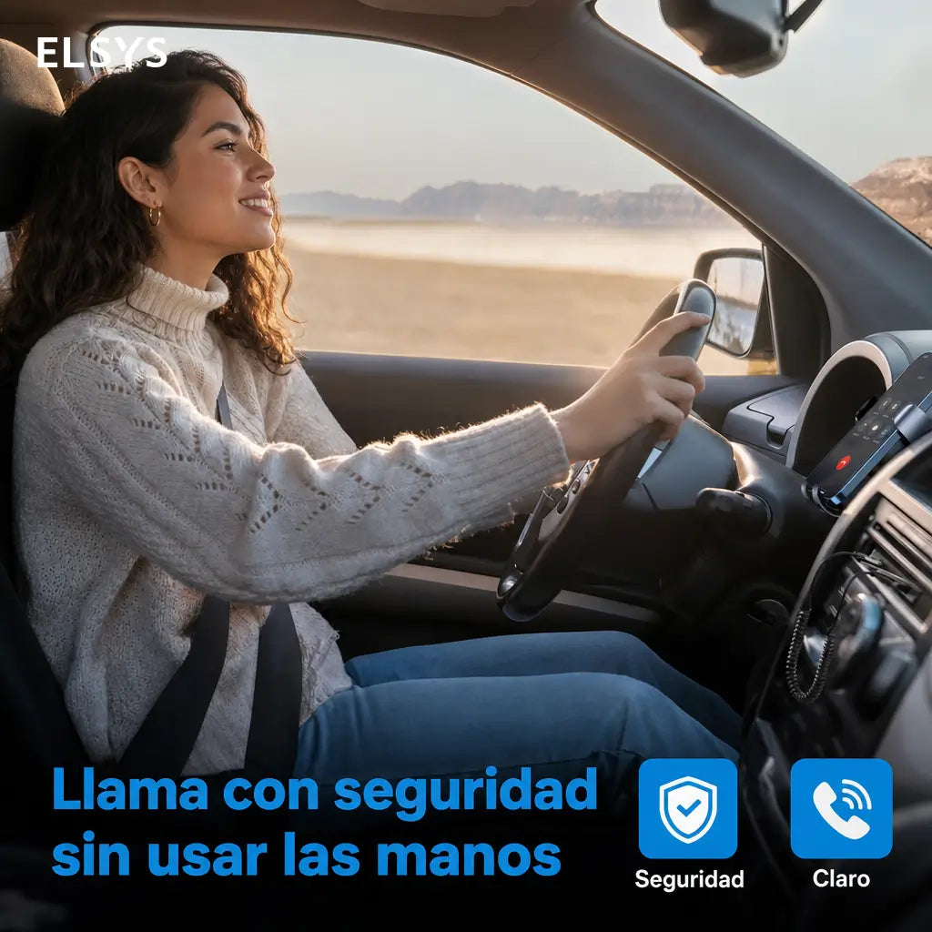 Adaptador Bluetooth AUX 3.5mm para auto con micrófono integrado, llamadas manos libres y audio estéreo estable en viajes diarios y carretera