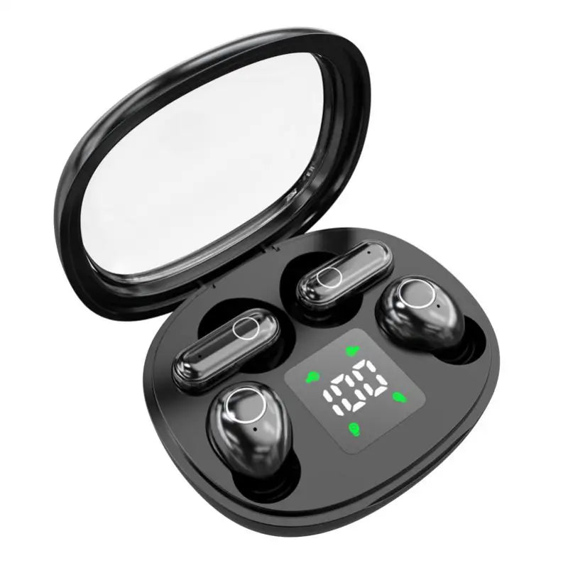 Mini audífonos Bluetooth invisibles con 2 pares y micrófono, impermeables para dormir, entrenar, trabajar en oficina y uso diario sin presión
