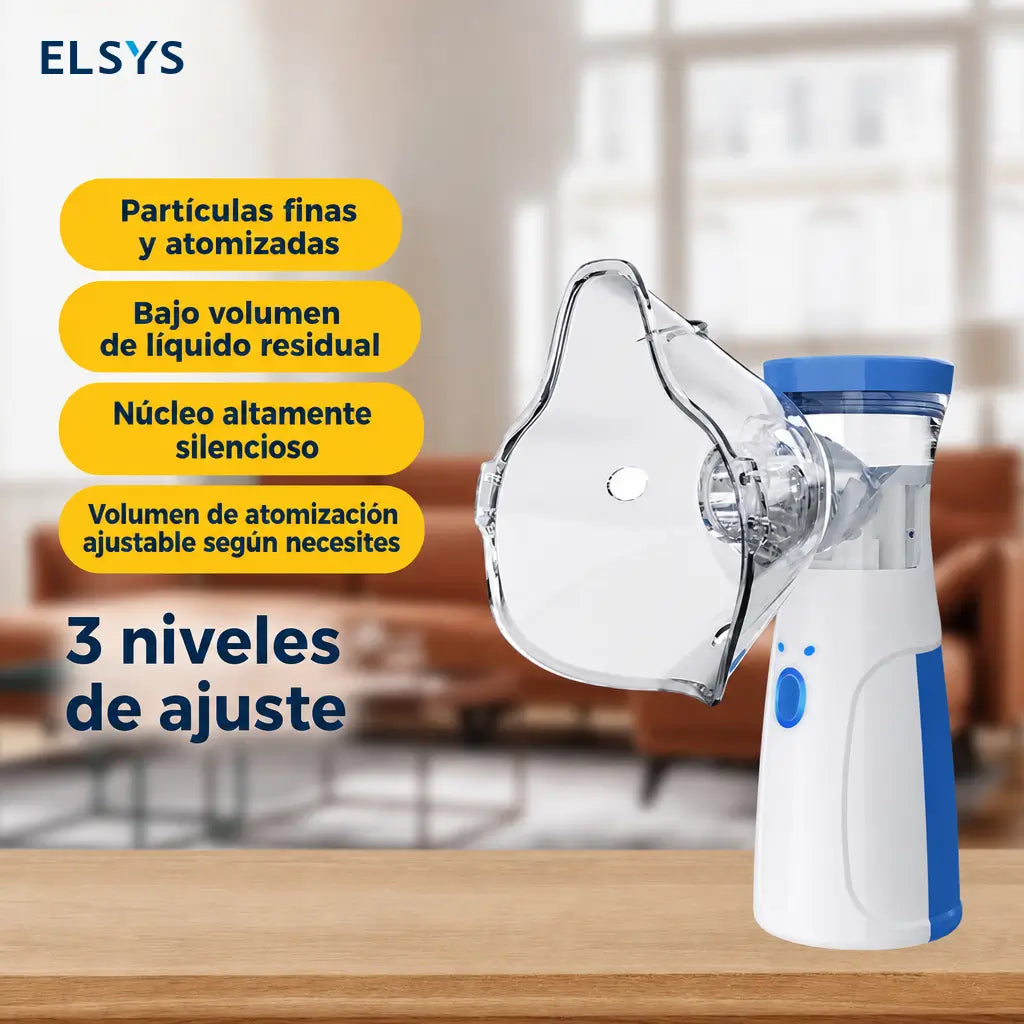 Nebulizador portátil USB con partículas micrométricas, pantalla táctil y función autolimpieza para uso familiar en casa u oficina