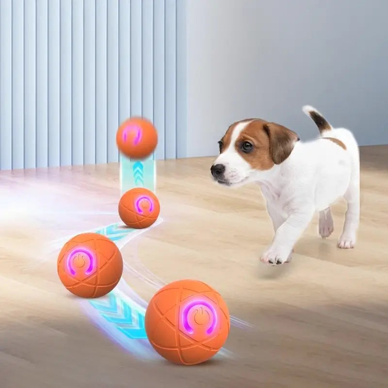 Pelota Vibratoria para Perro, Juguete con Movimiento Automático para Mascotas, Recargable USB (Tamaños: 5.2 cm / 6.8 cm / 8 cm)