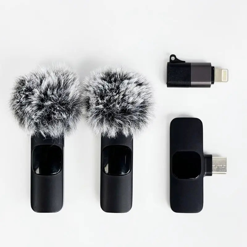 Mini Micrófono Inalámbrico para Celulares, Kit de 2 Micrófonos de Solapa con Cancelación de Ruido para Grabación de Video, Vlog y Entrevistas, Audio Estéreo de Alta Calidad