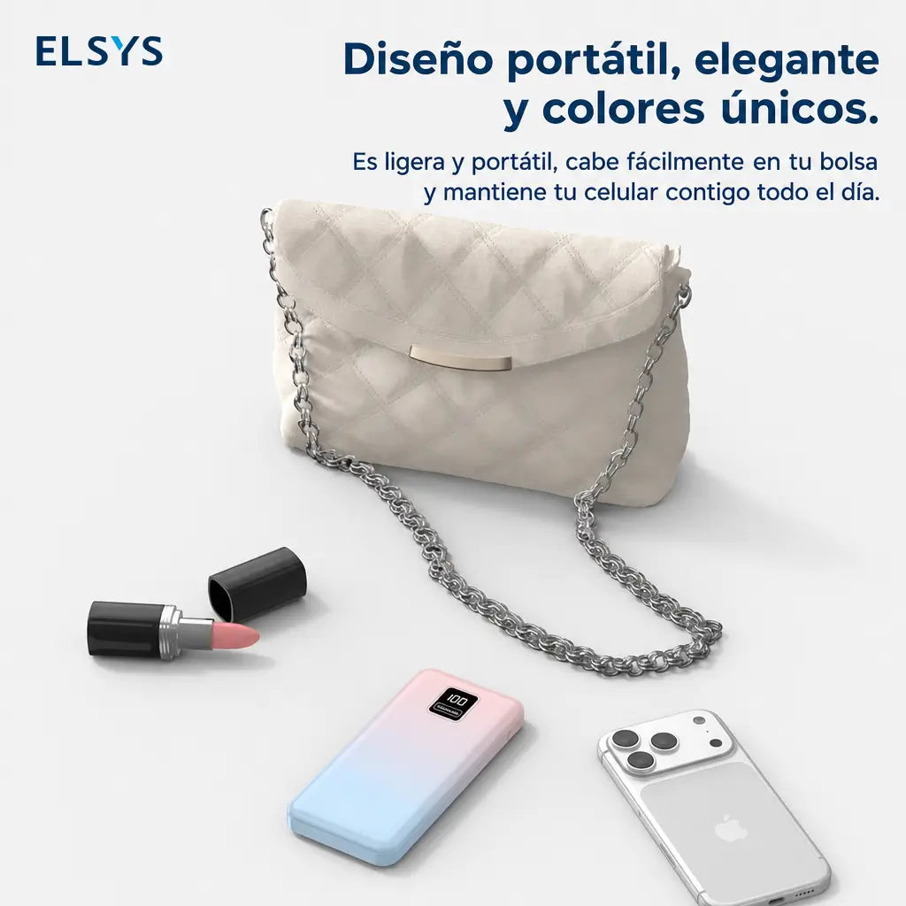 Paquete de 2 power banks 10000mAh con carga rápida 22.5W, 3 puertos y pantalla LED para celular, tablet y viajes diarios