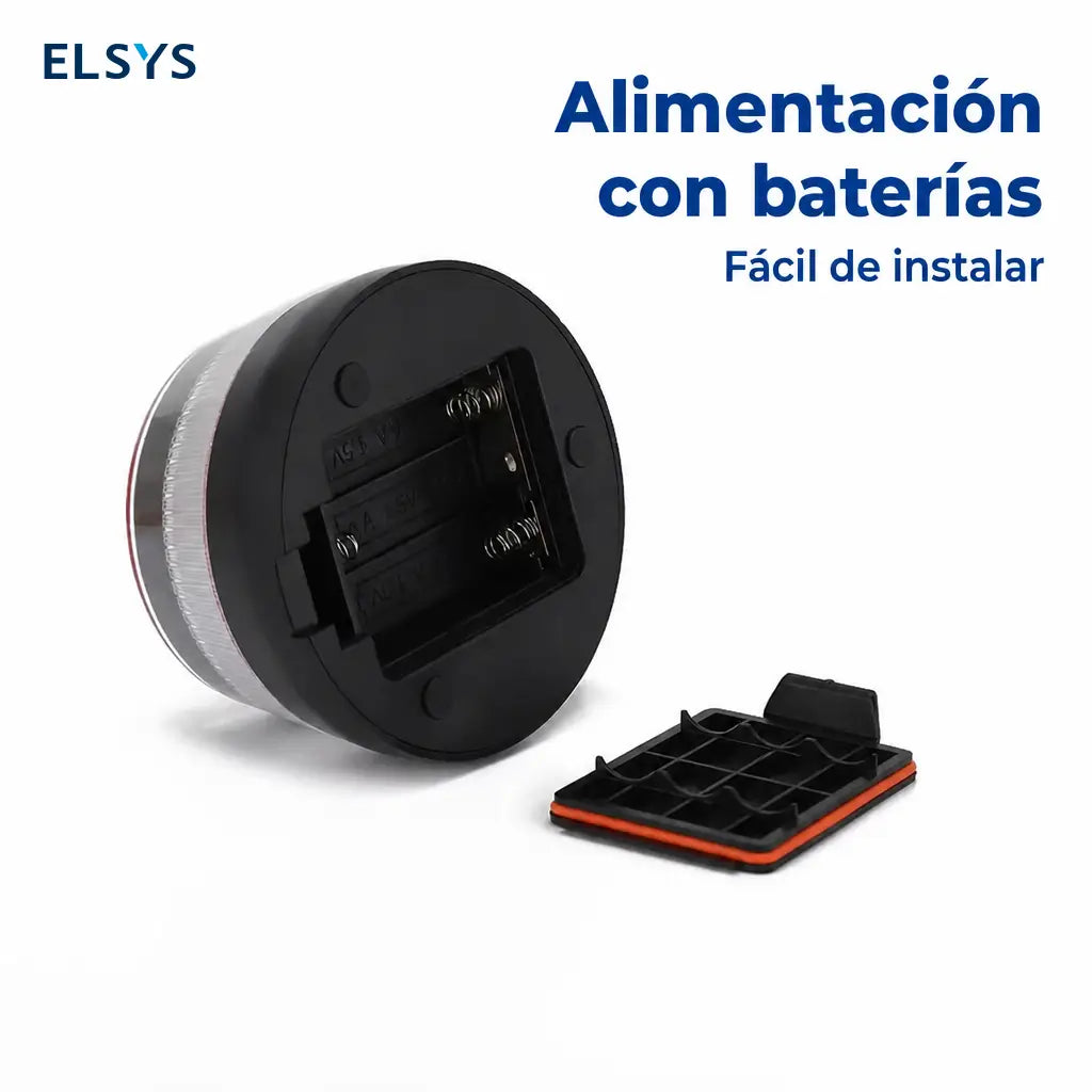 Baliza V16 geolocalizada con SIM y luz 360° certificada DGT para emergencias en carretera con Type-C y baterías AA del auto