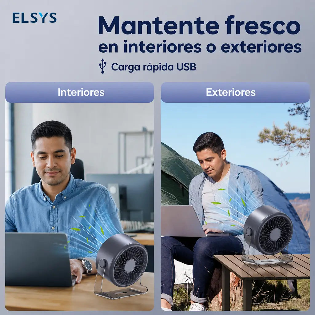 Ventilador de mesa recargable y portátil con pantalla digital, 100 velocidades y flujo silencioso para oficina, recámara o cocina en casa