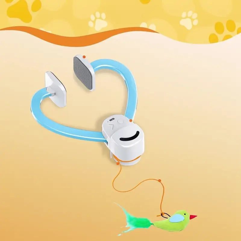 Juguete Interactivo para Gatos de Interior - Juguete de Estimulación y Enriquecimiento para Gatitos y Gatos Adultos con Varita de Pluma de Pájaro Volador Eléctrica