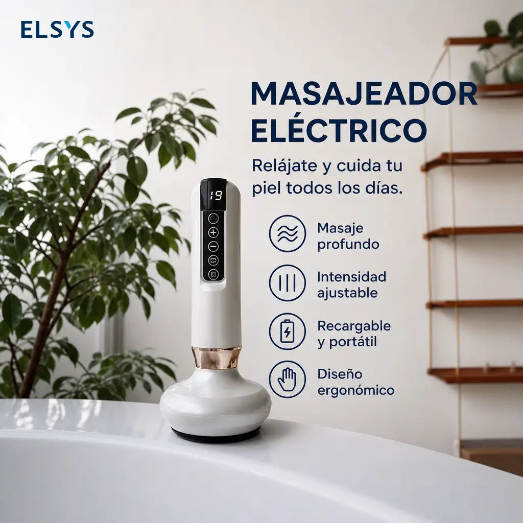 Masajeador anticelulitis con calor infrarrojo y pantalla LED para piernas, brazos y rutina corporal en casa de cuidado personal diario cómodo