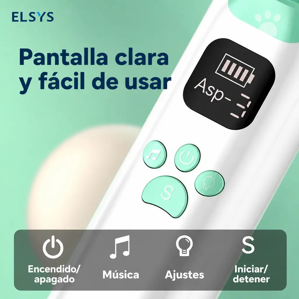 Aspirador nasal eléctrico recargable para bebé con 3 niveles de succión, puntas de silicón y música calmante para aliviar congestión en casa y viajes