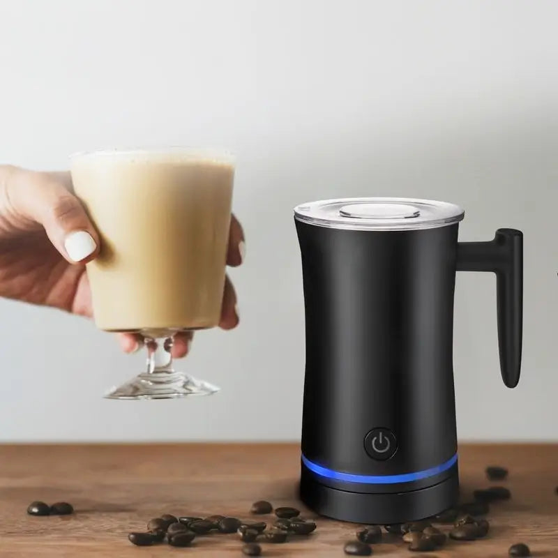 Espumador de Leche Eléctrico – Batidor Automático Profesional para Lattes, Capuchinos y Chocolate Caliente, Acero Inoxidable, Bate y Espuma en Segundos, Modos Versátiles – Ideal para Casa y Oficina