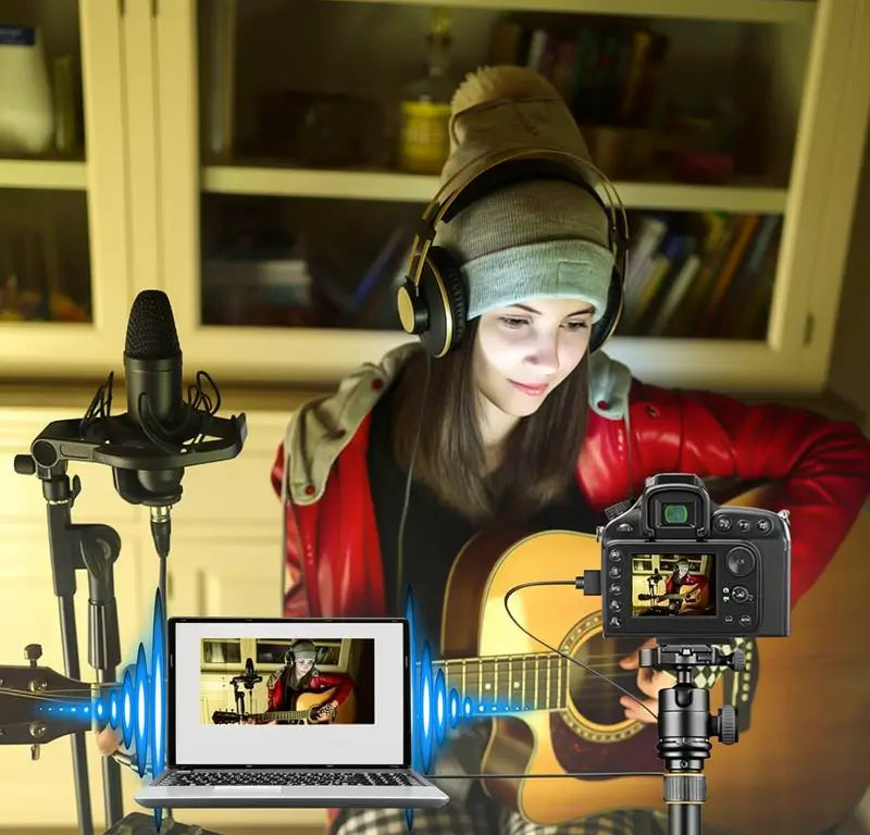 Tarjeta de Captura de Audio y Video con Micrófono, Salida HDMI 4K, Grabadora de Video 1080p 60fps para Gaming, Transmisión en Vivo y Videoconferencias, Compatible con Consolas, Cámaras y Accesorios de PC
