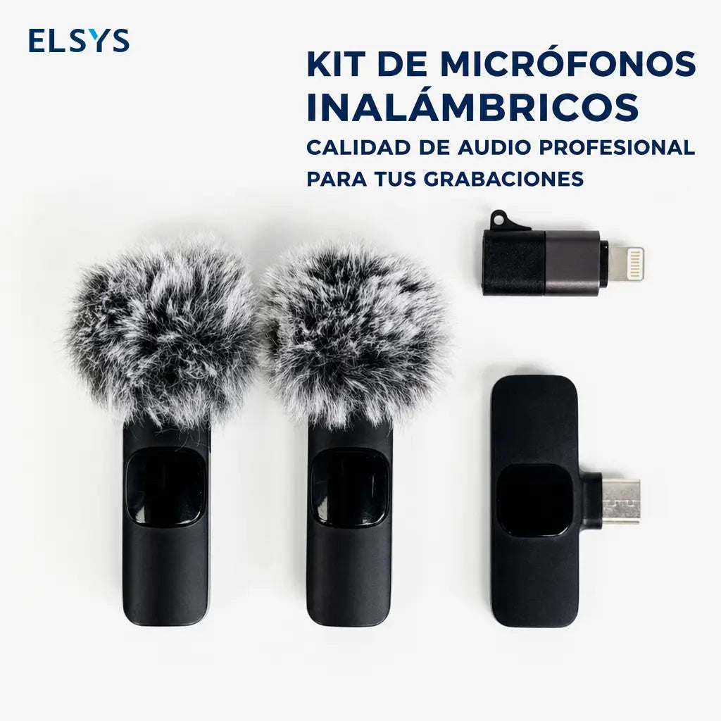 Micrófonos inalámbricos de solapa con cancelación de ruido y conexión automática para videos, entrevistas y transmisiones en vivo en celular iPhone