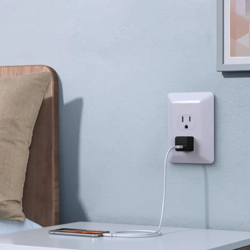 Supresor de Picos con Luz Nocturna, 3 Puertos USB y 6 Contactos de CA, Protector Eléctrico Multicontacto