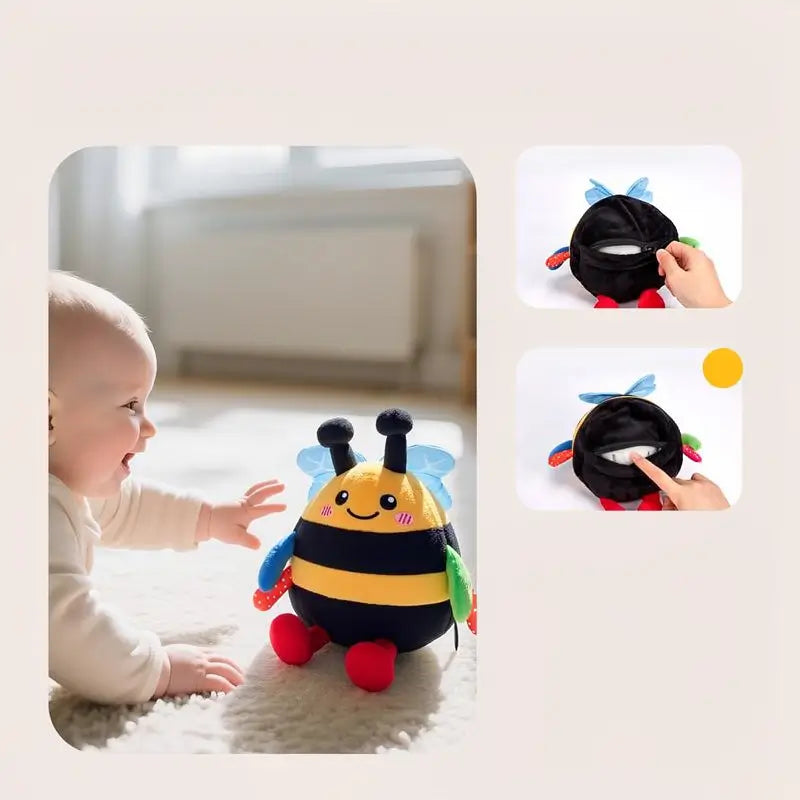 Juguete para Bebé de 6 a 12 Meses - Abeja de Peluche Musical que Gatea y Baila, Interactiva con 48 Canciones y Función de Repetir Voz, Ideal para Tummy Time y Estimulación Temprana