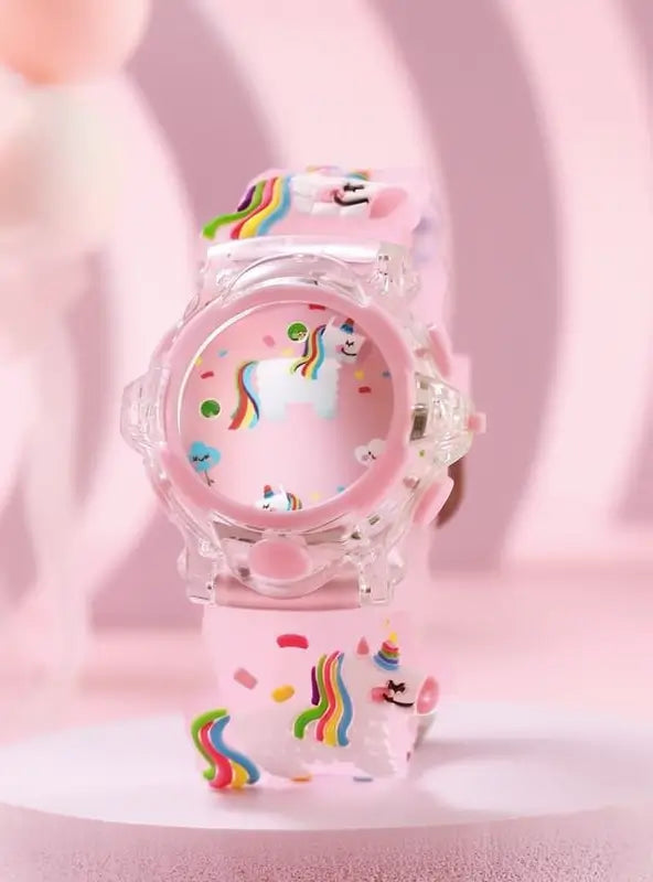 Reloj Digital con Patrón de Dinosaurio Animado para Niños, Reloj Luminoso a la Moda, Accesorio Infantil Ideal para Regalo de Cumpleaños