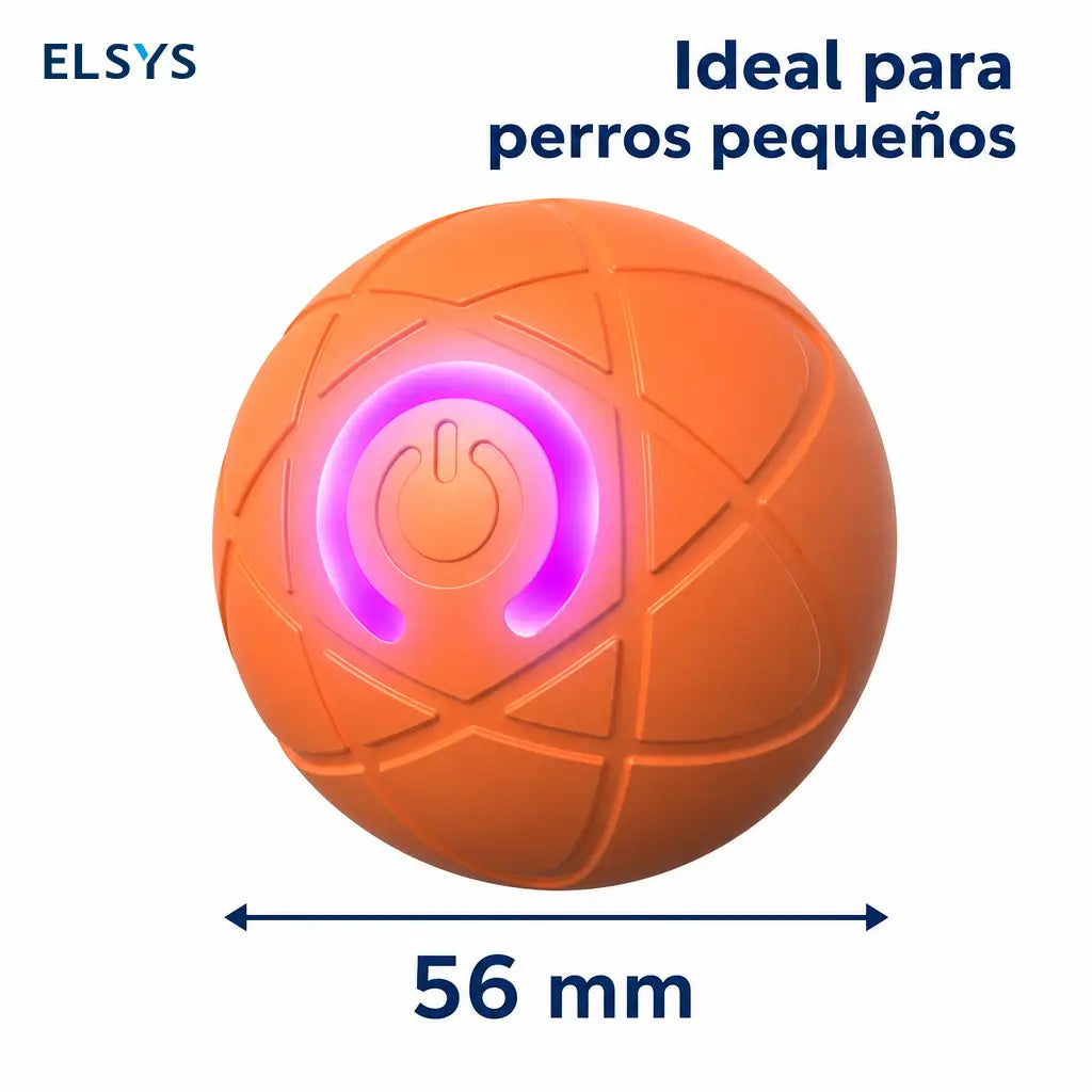 Pelota interactiva vibratoria para perros pequeños y medianos, con luz LED, recargable USB y activación por mordida para juego en casa