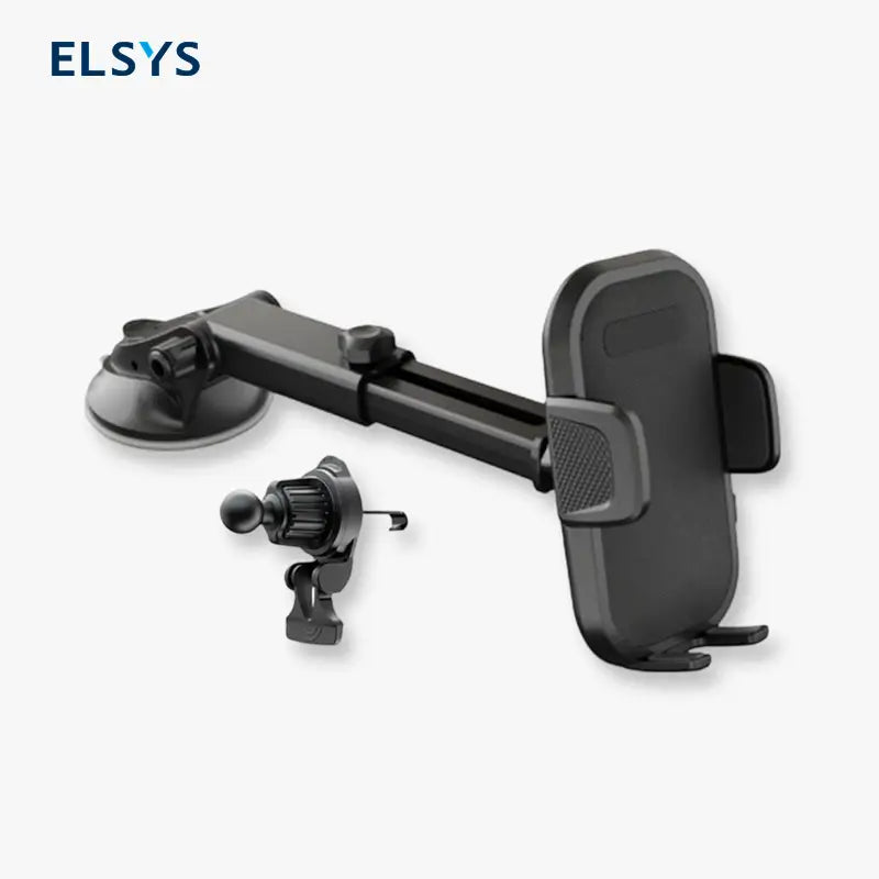 Soporte de Celular para Carro 3 en 1, Ventosa de Succión Fuerte para Parabrisas y Tablero, Clip para Rejilla de Aire, Ajuste Universal con TPU y Botón de Liberación Rápida, Base Duradera y Protectora