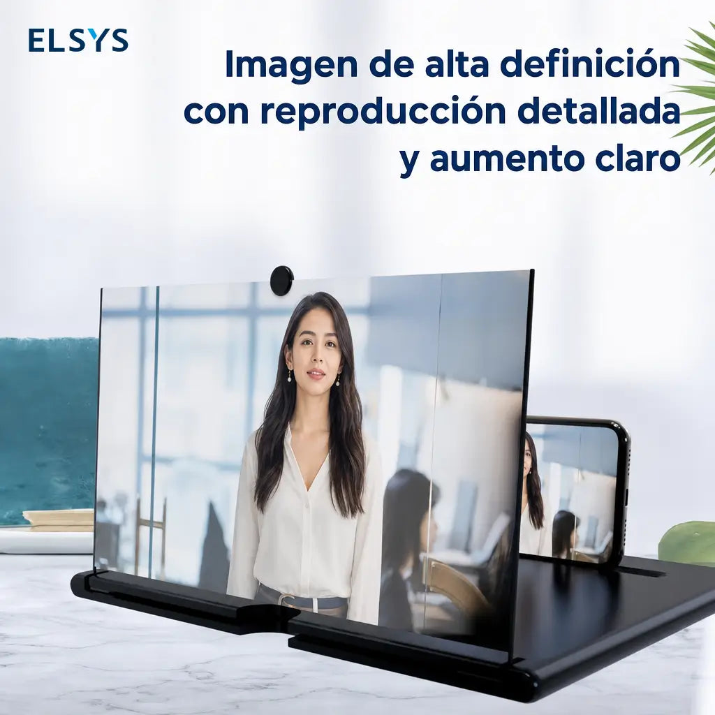 Lupa amplificadora de pantalla 10 pulgadas para celular, aumento 4x Ultra HD y soporte para ver videos o clases cómodamente en casa