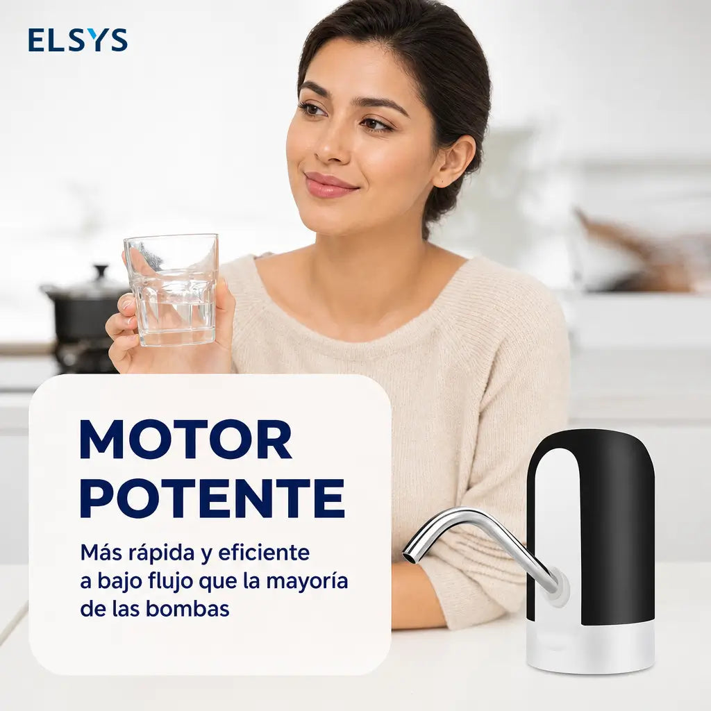 Dispensador eléctrico de agua recargable USB para garrafones de 2 a 5 galones, con botón único para cocina y camping
