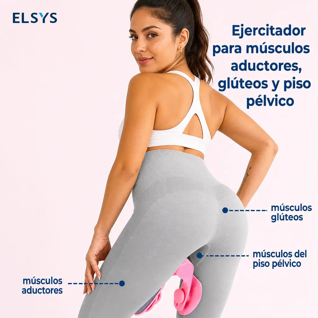 Ejercitador de piernas portátil con contador electrónico y giro 360° para fortalecer muslos internos, glúteos y piso pélvico en casa fácilmente