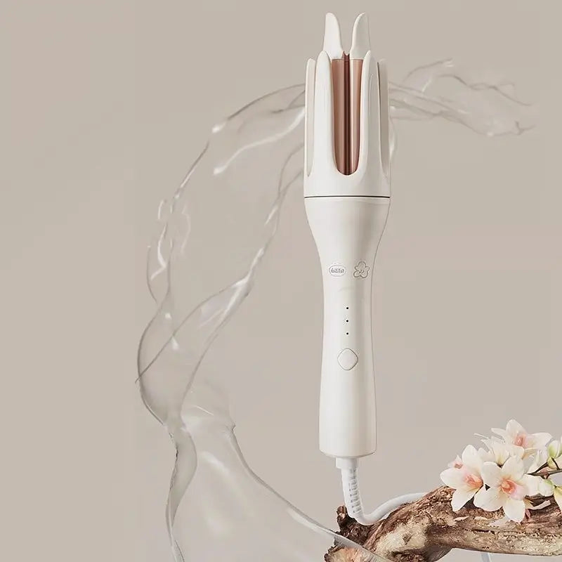 Rizador de Cabello Automático Profesional, Tenaza Eléctrica de 32 mm para Peinado Rápido, Tubo Rizador Automático con 3 Niveles de Temperatura y Doble Voltaje, Diseño Antiquemaduras