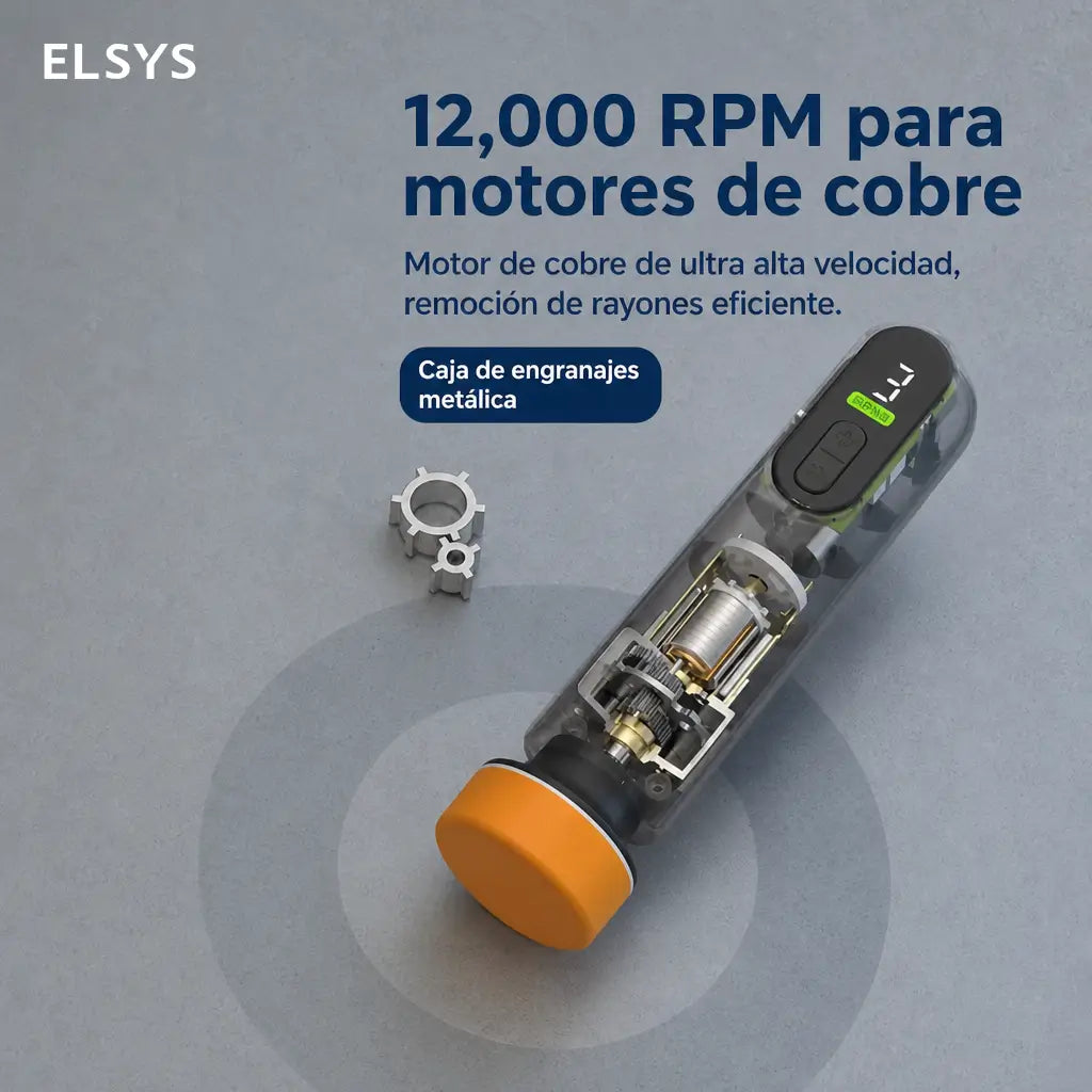 Pulidora inalámbrica para auto 12000RPM 3 en 1, repara rayones ligeros y elimina película grasa del parabrisas para una visión más clara