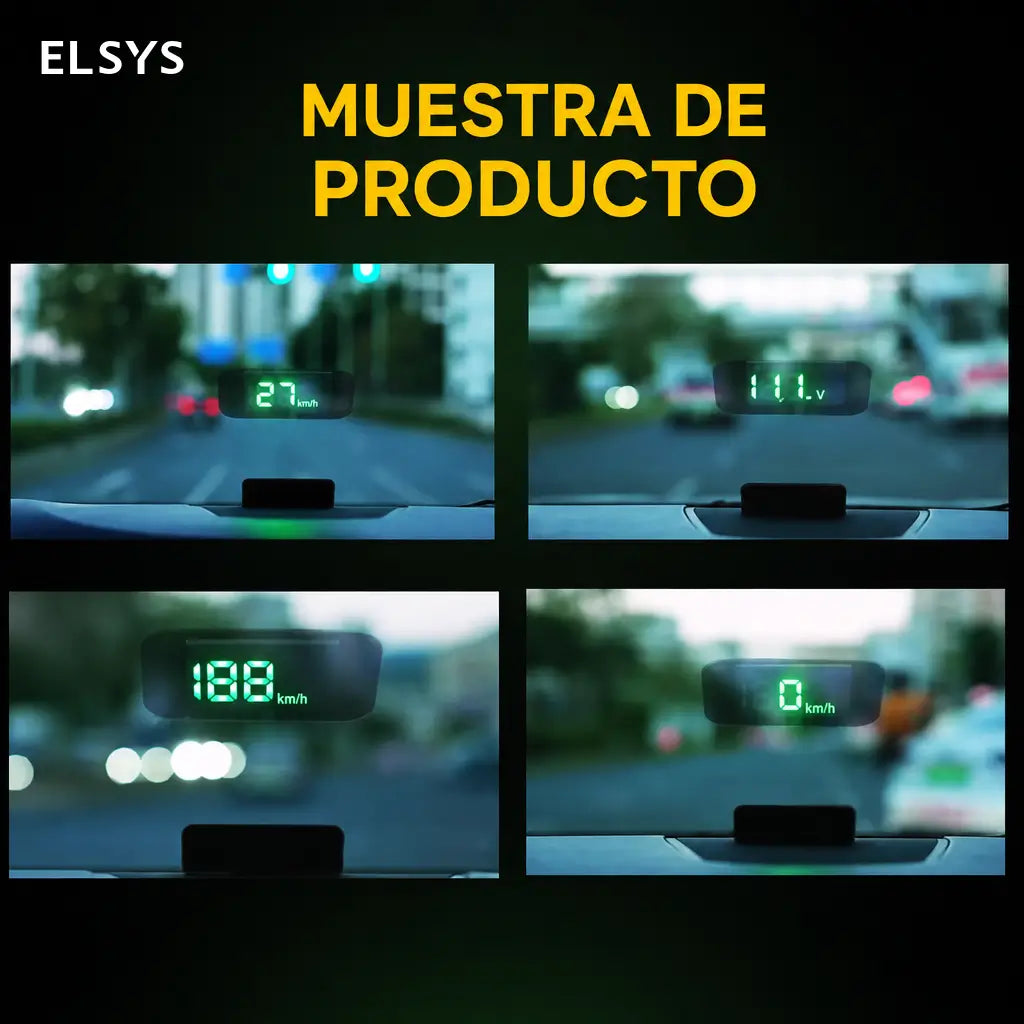 Velocímetro digital HUD GPS K1 con brillo automático y proyección en parabrisas para autos, camionetas, motos y lectura clara en carretera
