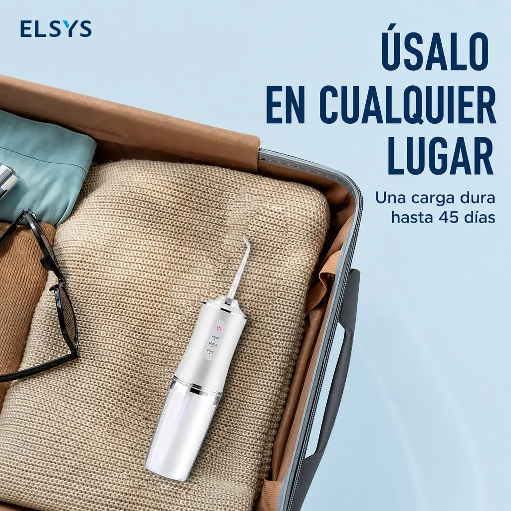 Irrigador bucal portátil recargable con tanque desmontable de 300 ml para limpieza dental diaria y cuidado de encías en adultos