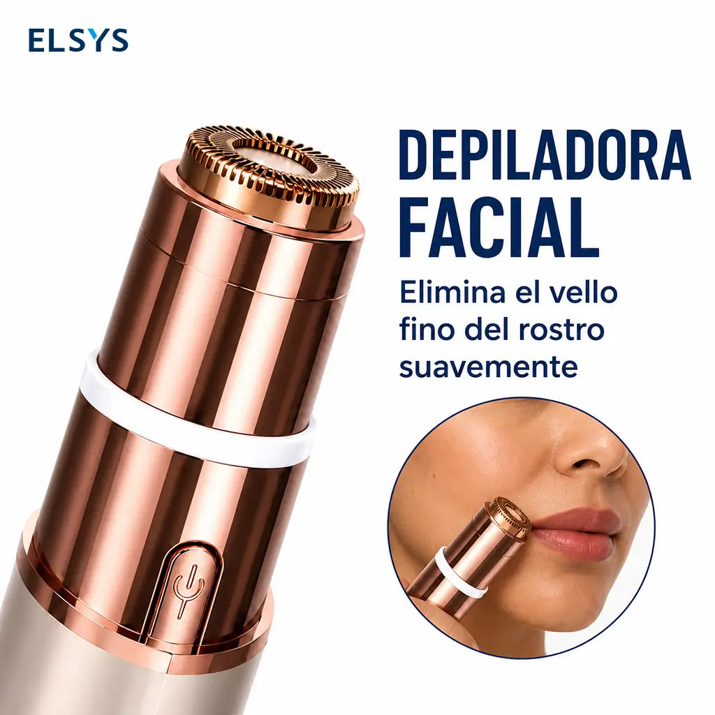 Perfiladora de cejas y depiladora facial recargable USB-C con LED para retoques precisos en rostro y vello fino